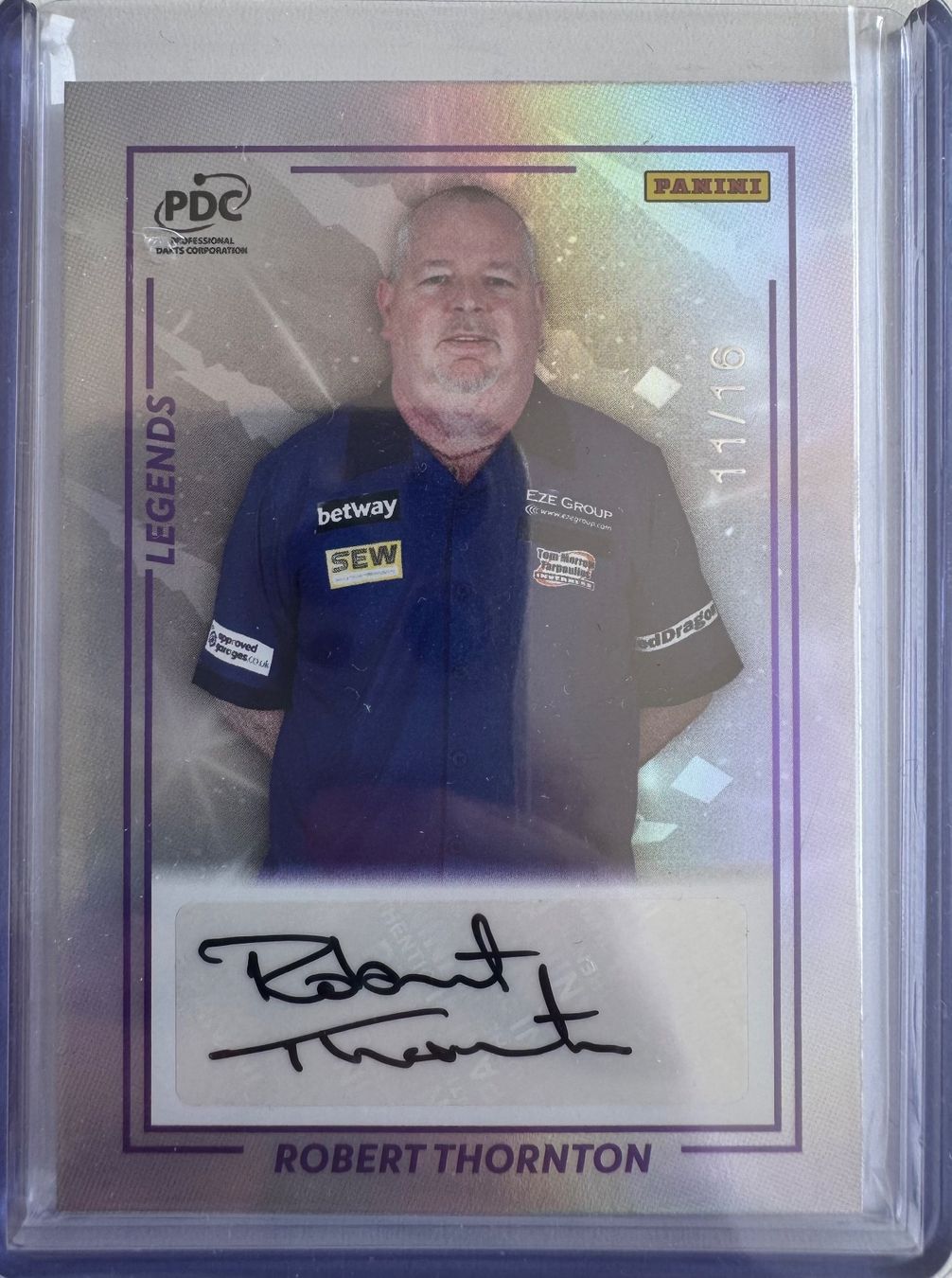 Panini Carte collezionabili: Panini PDC Robert Thornton auto /16 – Usato da Cham venduto da mcbTCG