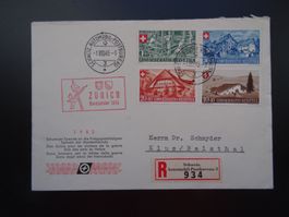 Pro Patria Satzbrief 1.8.45  R Schweiz. Automobilpostbureau