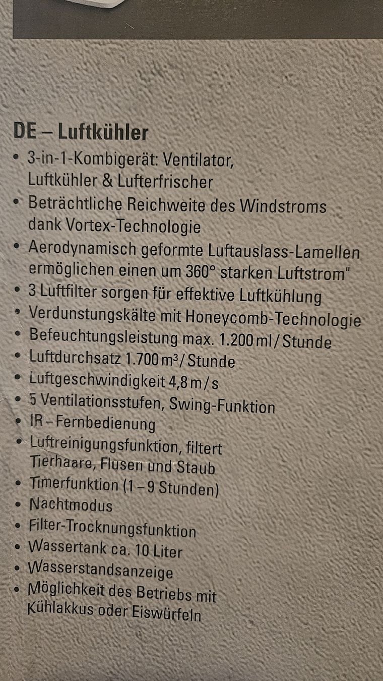 Condizionatori: NEU Luftkühler/ Befeuchter PAE 45 Trotec – Nuovo e nell'imballaggio originale da Rapperswil SG venduto da liivea 6