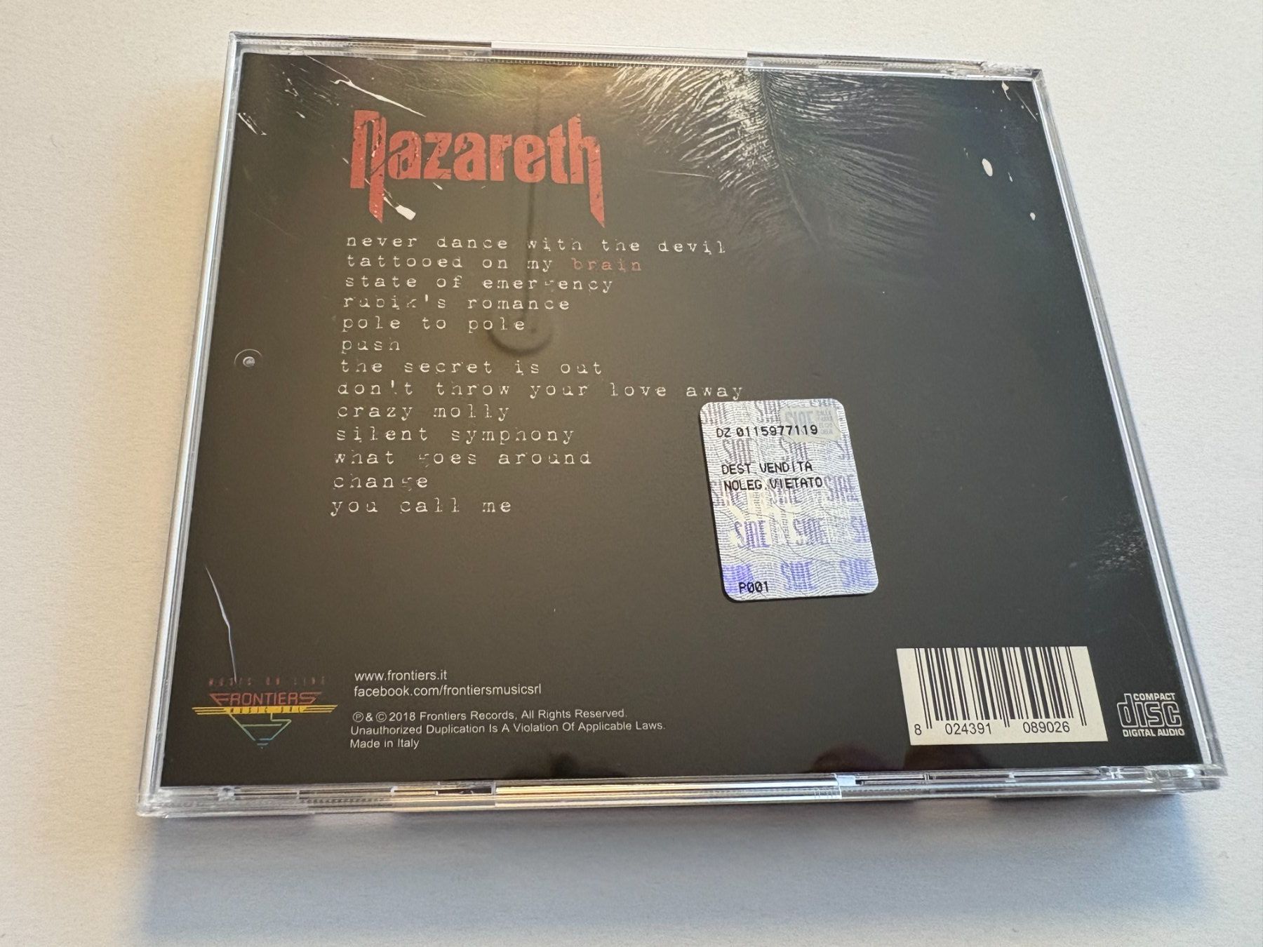 CD: NAZARETH - Tatooed on my brain – Usato da Lohn-Ammannsegg venduto da Gladiator 1