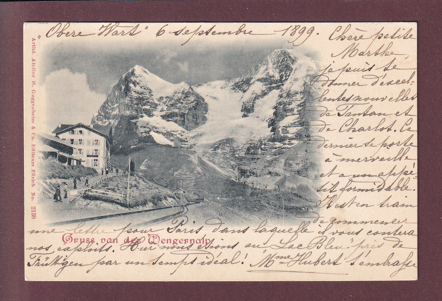 Cartes postales: Gruss von der WENGERNALP - 1899 – D'occasion à Pully par nicecards