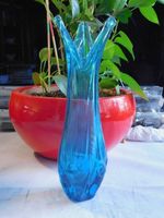 Xl Murano Glas Zippfel Vase 1900 / 1970er