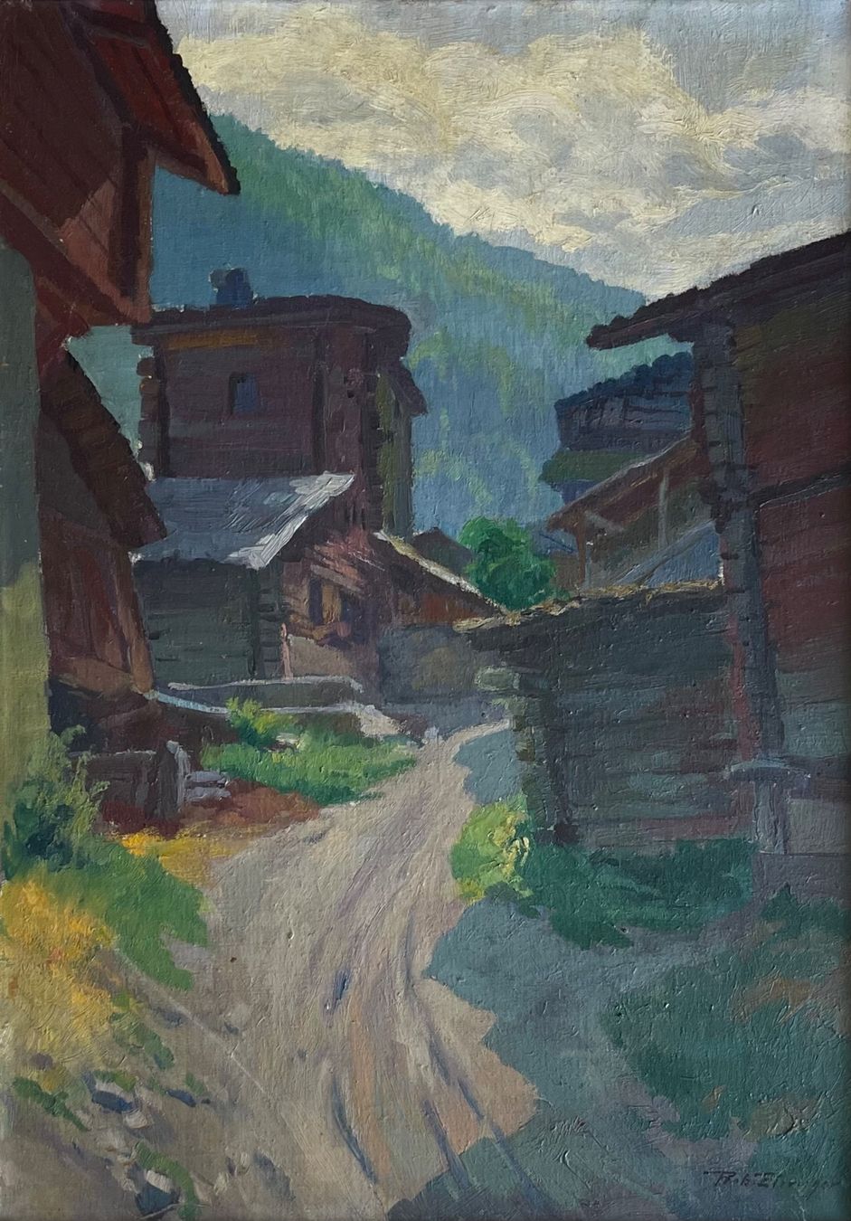 Dipinti: Elmiger Robert (1868-1922) – Usato da Grosshöchstetten venduto da Perle1951 1