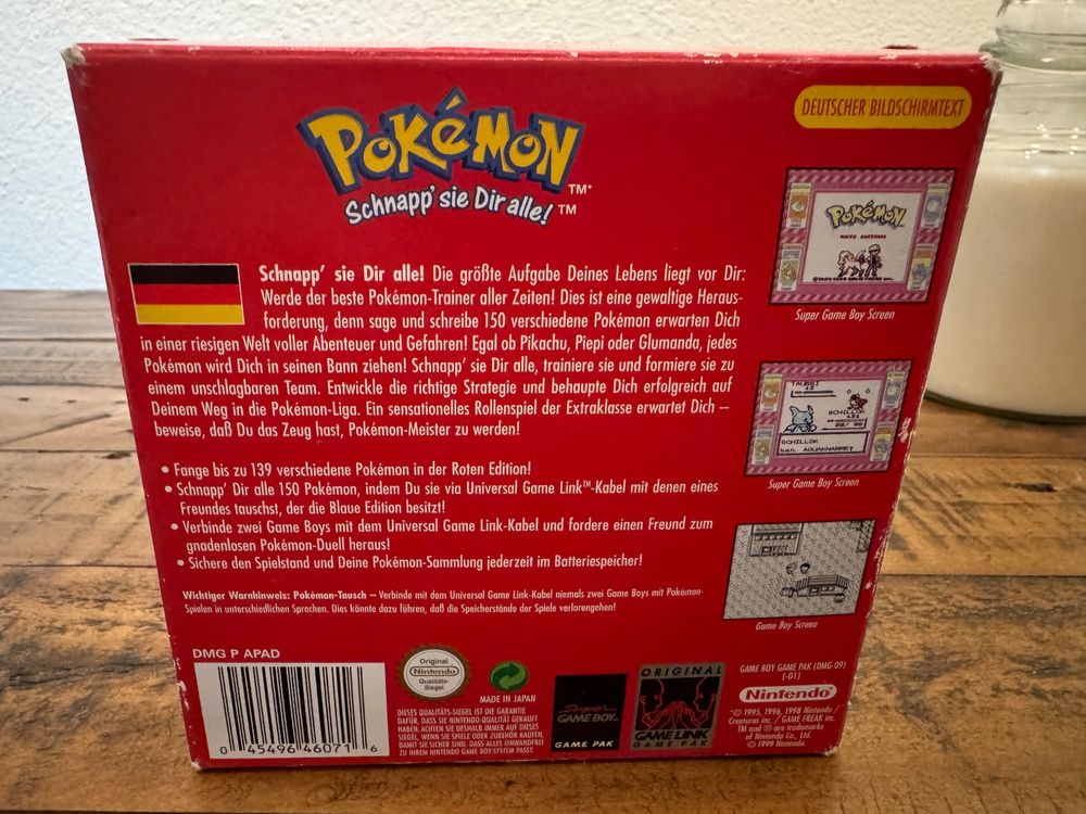 Pokemon Rote Edition OVP Komplett Gameboy (Gebraucht) in Vorderthal für ...