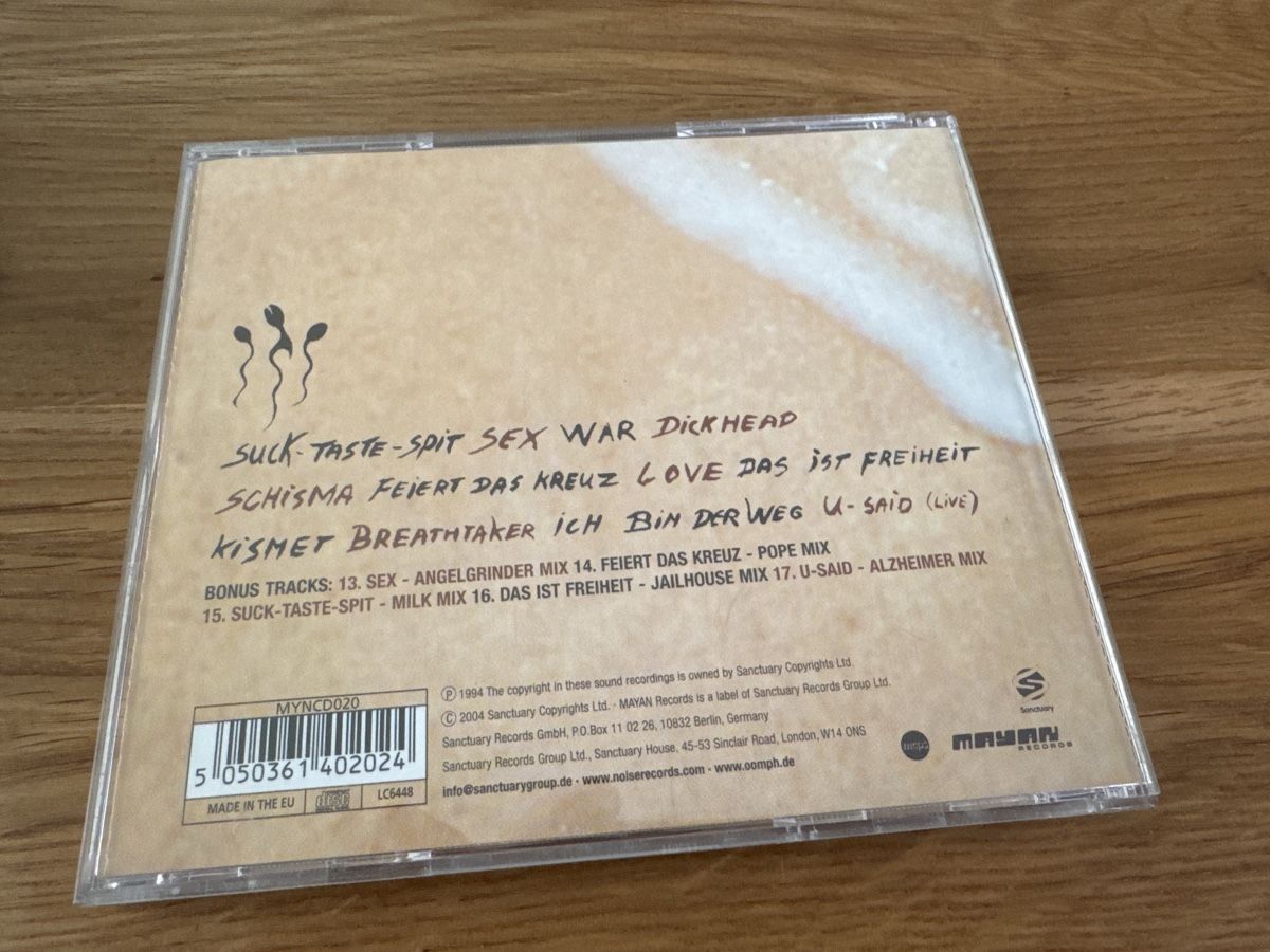 CD: Oomph! - Sperm - CD – Usato da Muhen venduto da Kusi_ 1