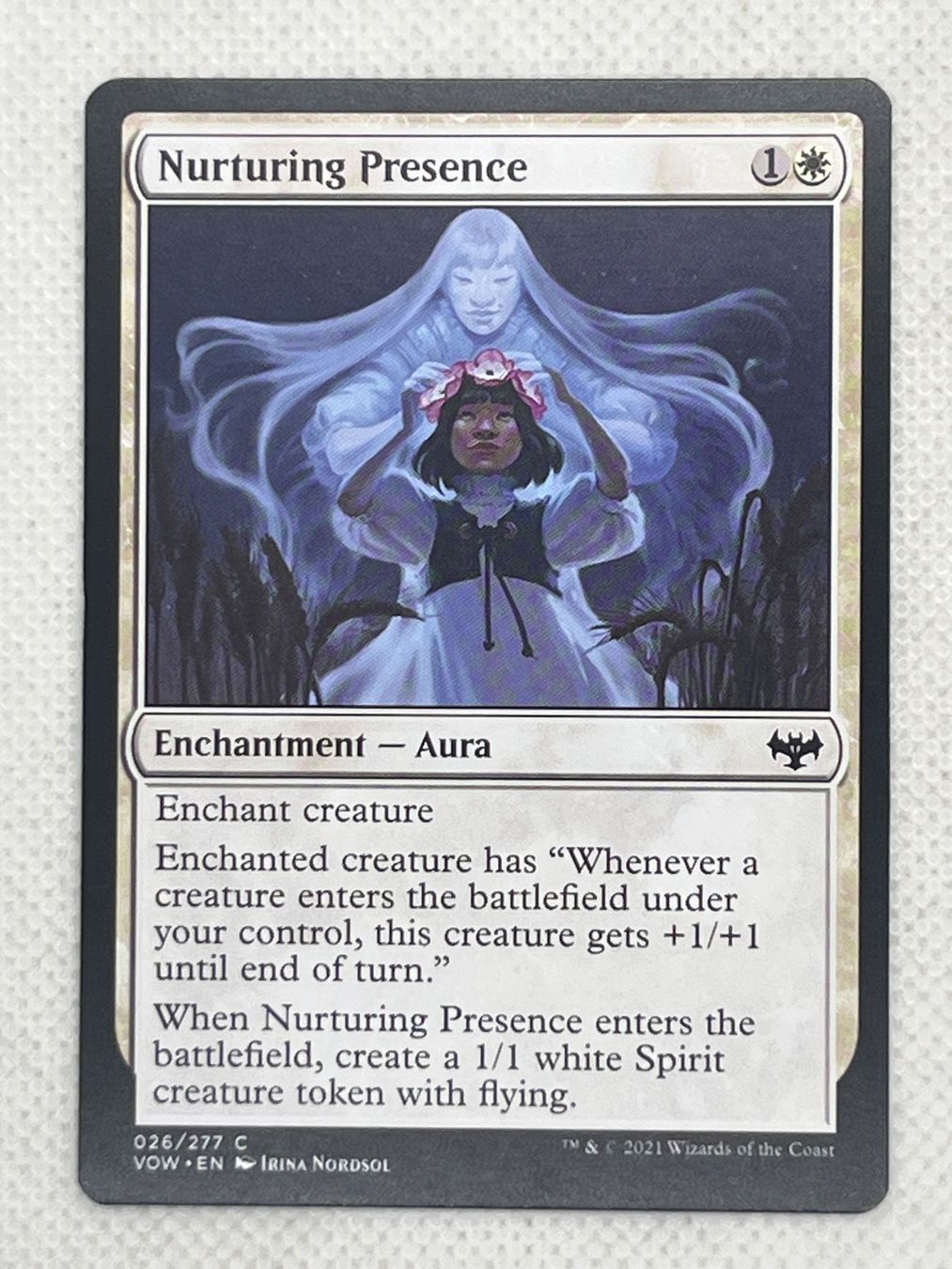 Magic The Gathering Carte collezionabili: Magic: The Gathering - Nurturing Presence, VOW, EN, C – Usato da Hinterkappelen venduto da Kim1992
