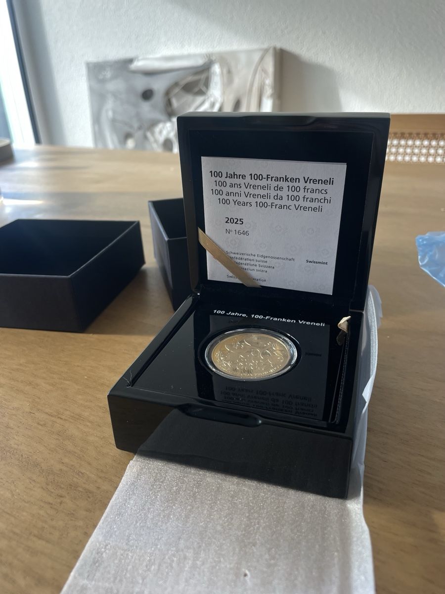 100 Years 100-Franc Vreneli Gold Coin - Limited Edition (Neu (gemäss  Beschreibung)) in Zug für CHF 11500 – mit Lieferung auf Ricardo kaufen
