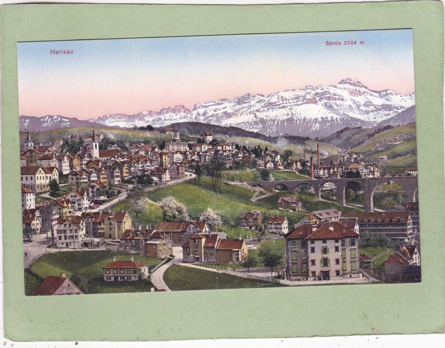 Ansichtskarten: Herisau mit Säntis – Gebraucht aus Herisau von Lisegrat2008