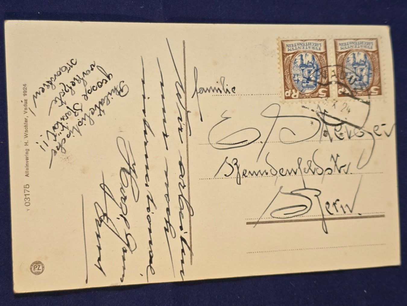 Cartoline postali: Schloss Vaduz 1924 – Usato da Wald AR venduto da Bwaldy 1