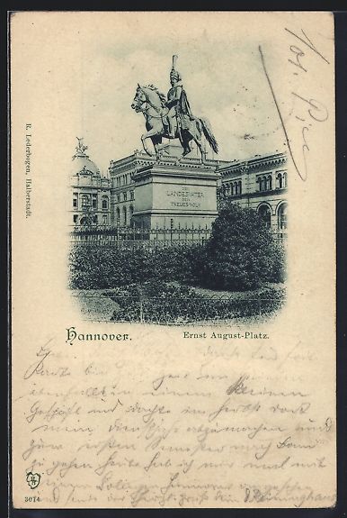 Ganzsachen: Hannover, Ernst-August-Platz, Ganzsache – Gebraucht aus Berlin von bartko-reher