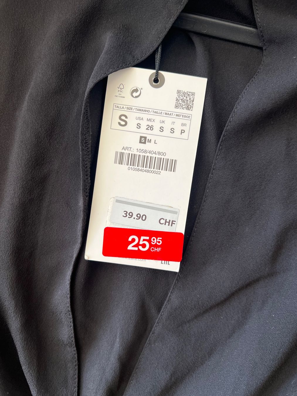 Zara Chemisiers: Zara Bluse schwarz / Grösse S – Neuf (Voir description) à Effretikon par YaMn 4