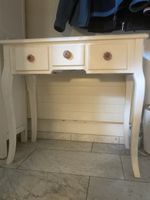 Schminktisch weiss mit 3 Schubladen floral