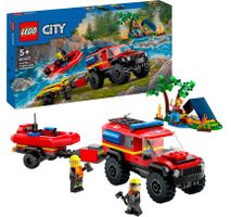 LEGO City 60412 Feuerwehrgeländewagen mit Rettungsboot