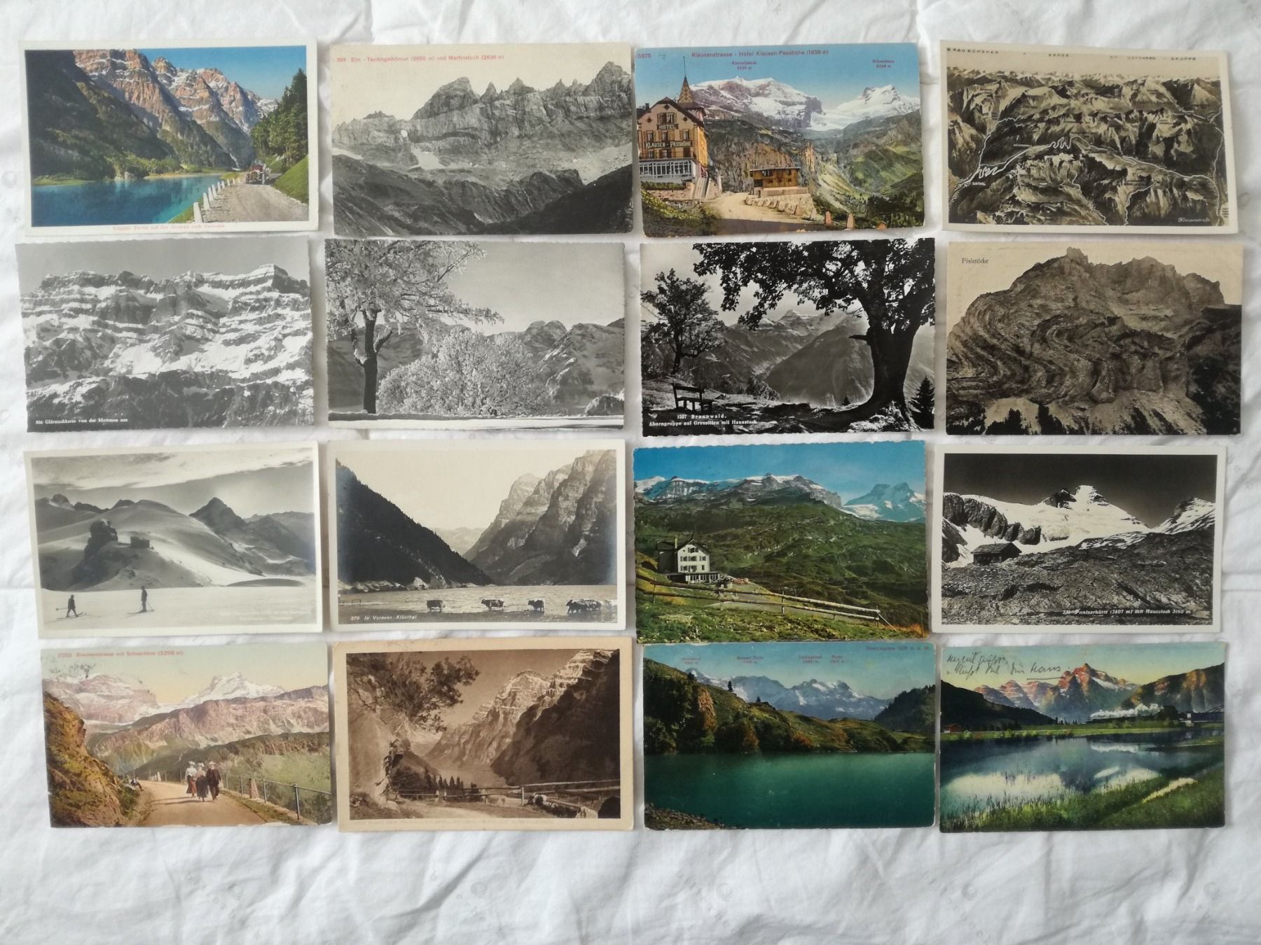 Cartoline postali: 16 AK Kanton Glarus, Kleinformat 1917 - 1951 – Usato da Zürich venduto da Tolima194