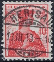 HERISAU 13.III.13 - Vollstempel auf Helvetia Brustbild