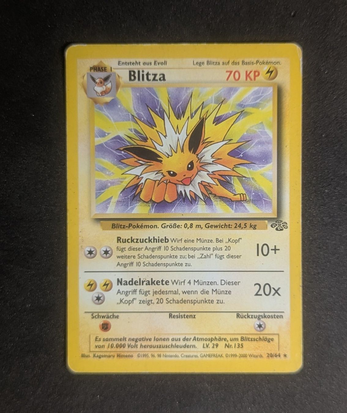 Pokémon Cartes à collectionner: Jolteon Jungle 20/64 DE – D'occasion à Zürich par printz7