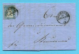 Faltbrief von Lichtensteig nach Krummenau 1861