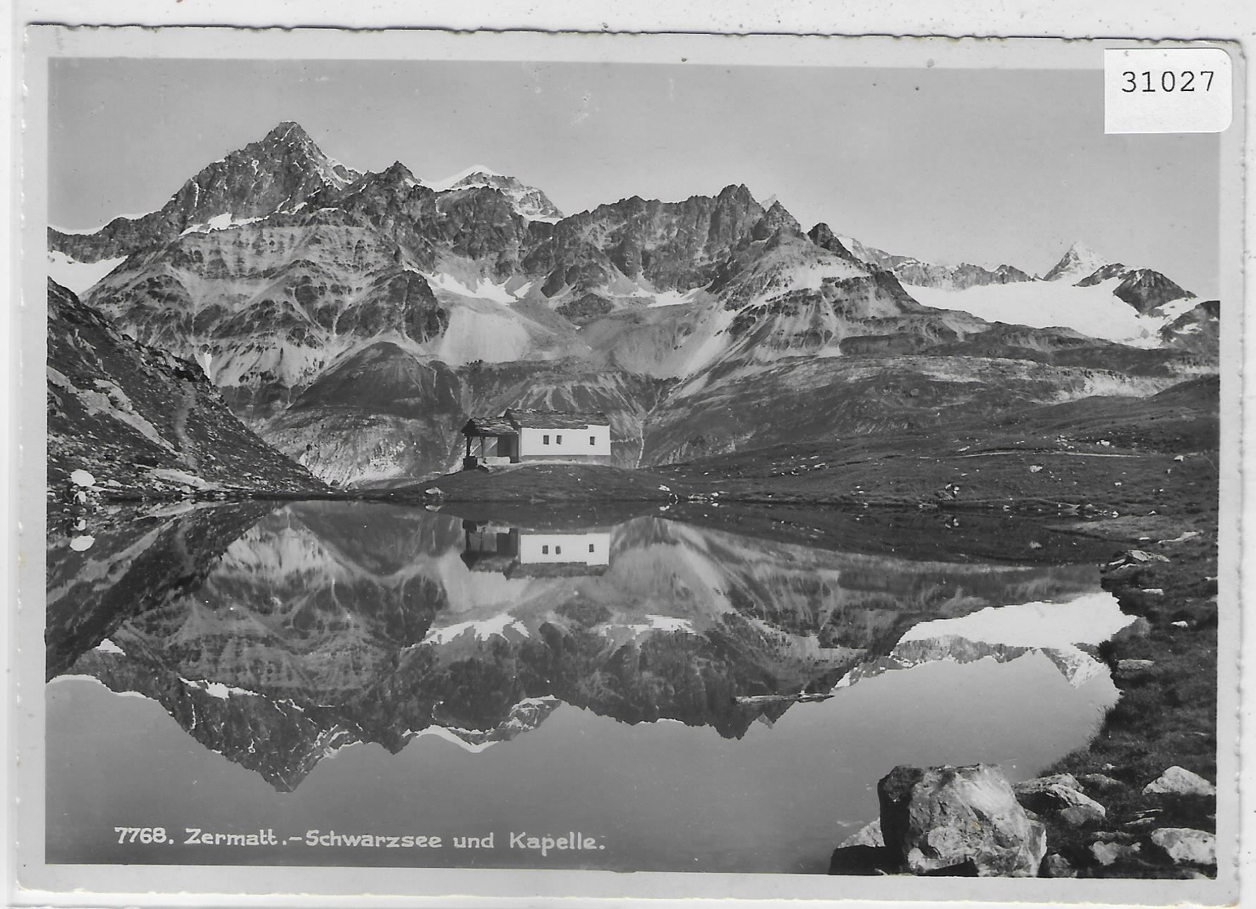 Ansichtskarten: Zermatt - Schwarzsee und Kapelle – Gebraucht aus Ettingen von Kartenplanet