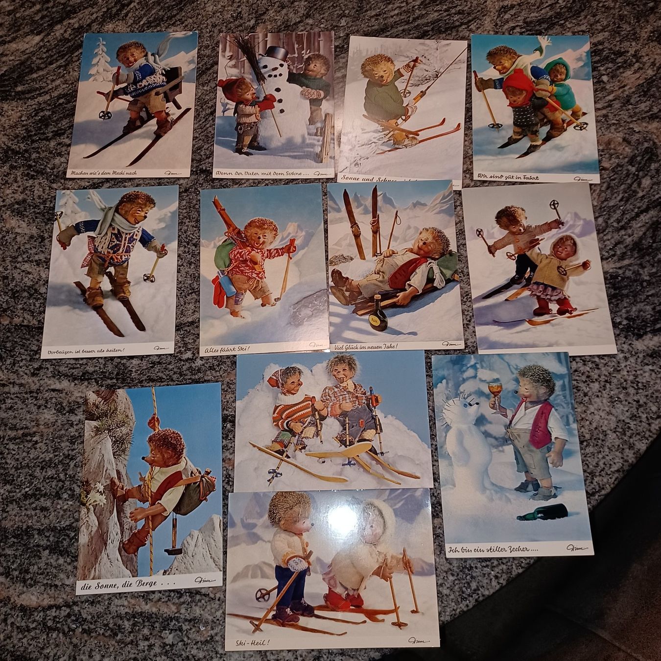 Cartoline postali: Sammlung Steiff Mecki 61  farbige lustige  Ansichtskarten – Usato da Abtwil SG venduto da luupsy 1
