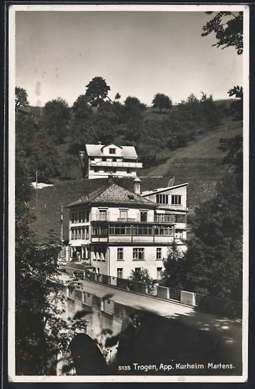 Cartoline postali: AK Trogen, Das Kurheim Martens, 1937 – Usato da Berlin venduto da bartko-reher