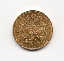 (43) 20 Kronen 1896 Austria Gold Kopf TOP Stgl