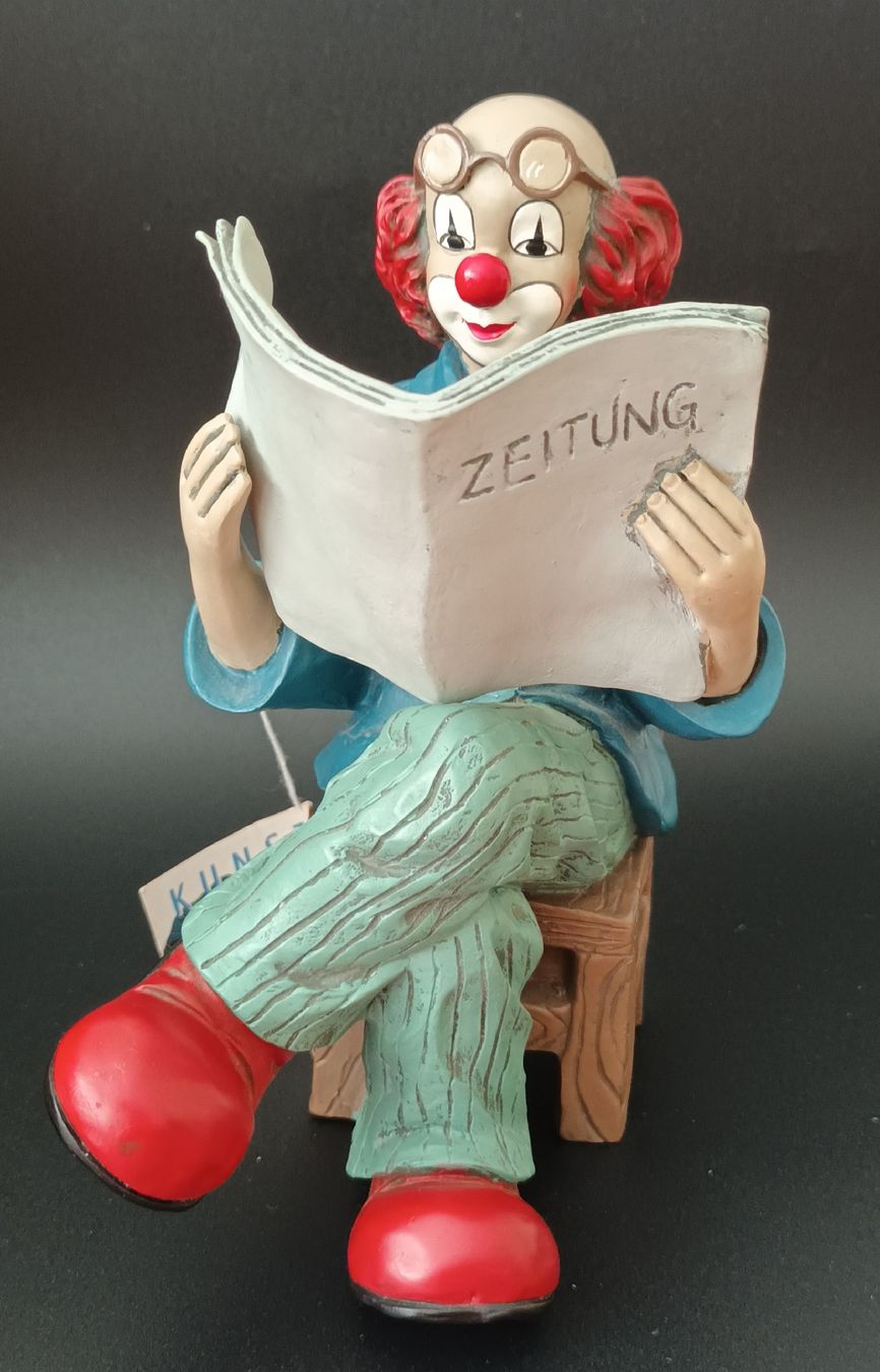 Figuren: Gilde Clown ,,Der Zeitungsleser,, – Neu (gemäss Beschreibung) aus Allenwinden von pro_nmg9 3