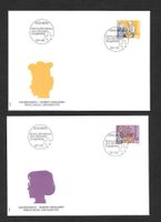 2 FDC 821 - 822 Serie Einzelmarken ET Bern 24.1.1992