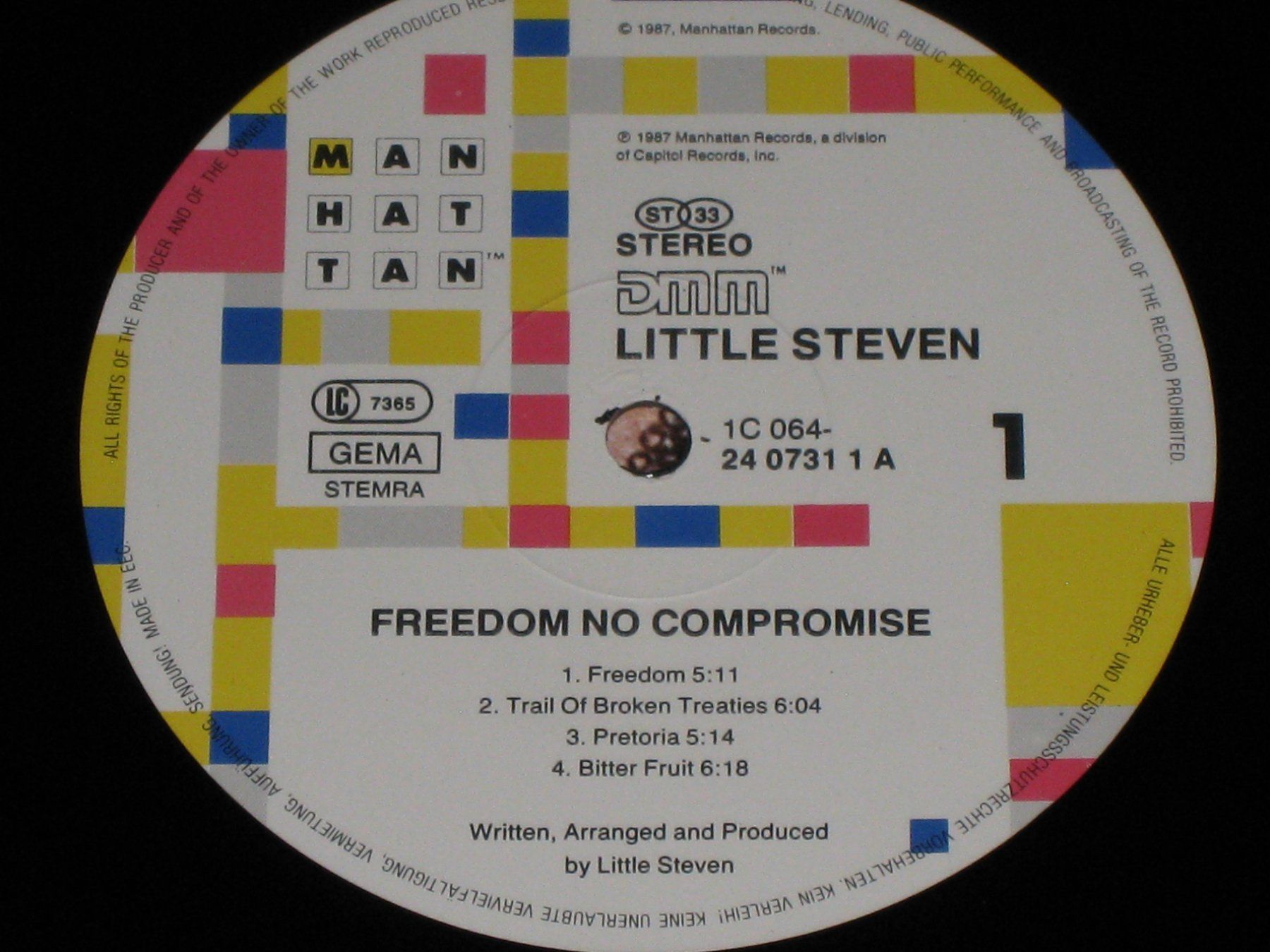 Schallplatten: LP - LITTLE STEVEN - FREEDOM NO COMPROMISE – Gebraucht aus Steckborn von Quo7 1