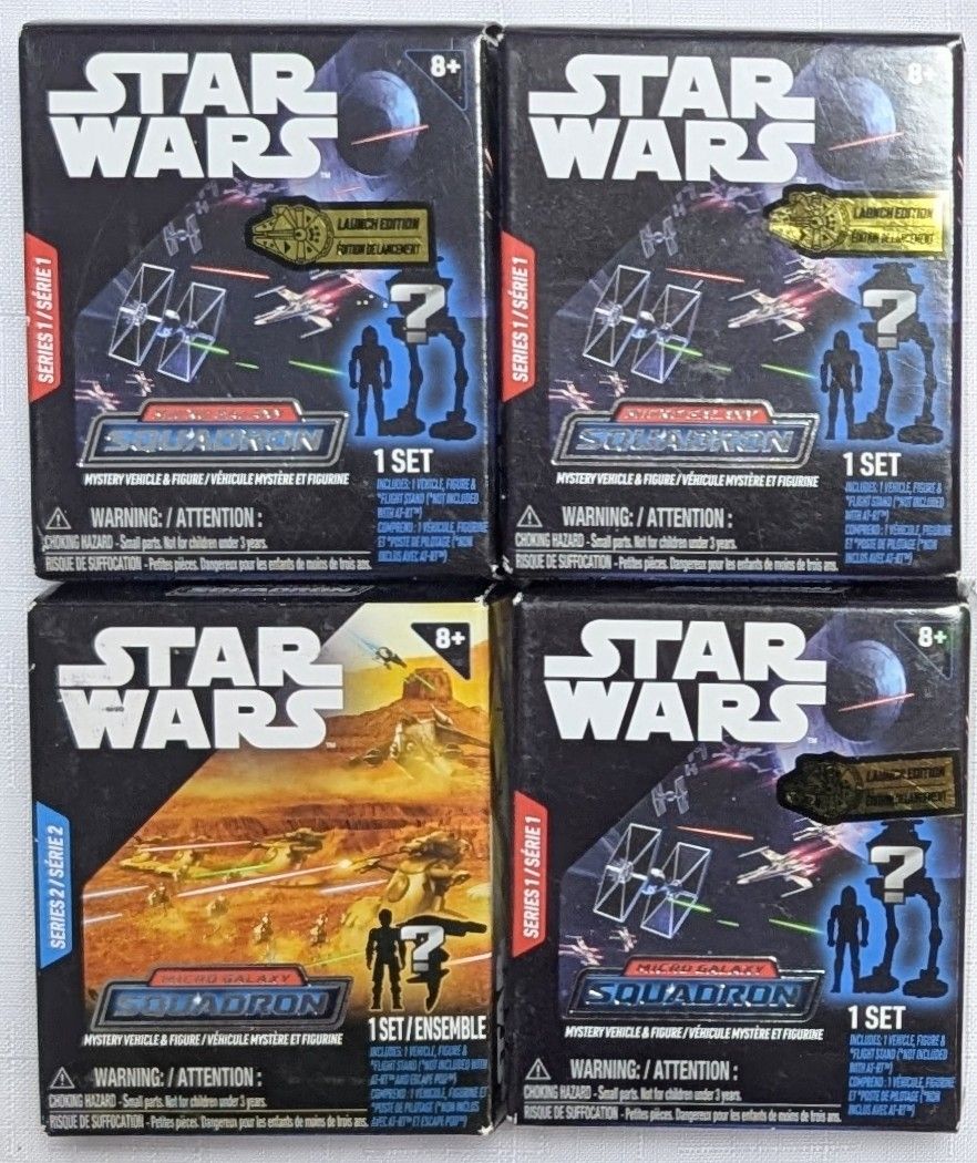 Star Wars Statuette: 4x Mystery Box - STAR WARS Micro Galaxy Squadron Speeder – Nuovo e nell'imballaggio originale da Wängi venduto da ABIZONE-86