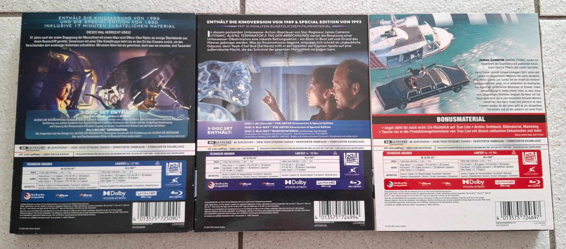 Tutti i DVDs: James Cameron Hits auf 4K UHD – Nuovo (secondo la descrizione) da Riehen venduto da DVD-Palace 1