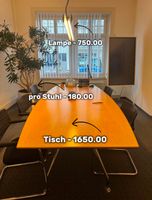 Konferenzraum-Set: Tisch, 6 Stühle, Lampe Top Zustand!57