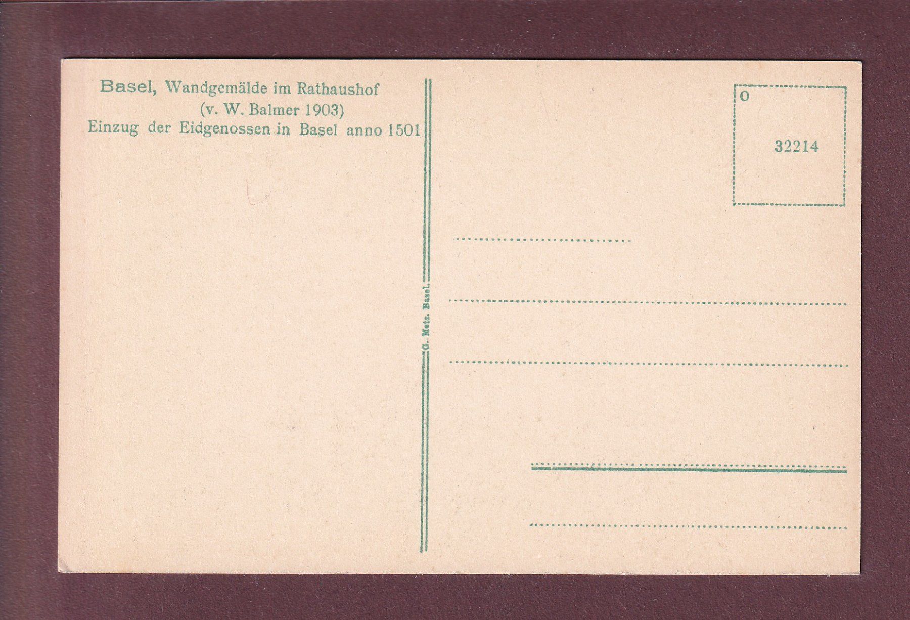 Cartes postales: BASEL - Rathaushof - Wandgemälde – D'occasion à Pully par nicecards 1