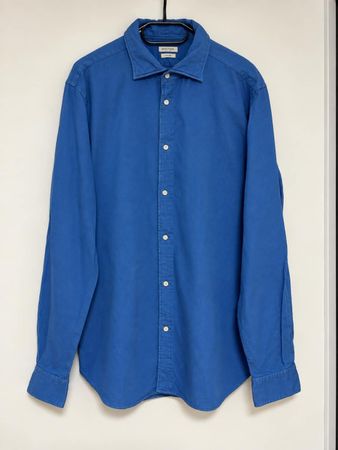 Blaues Button-Up-Hemd von Gutteridge, Größe XXL (44)