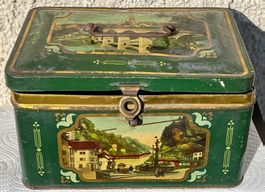 Antike Biscuitdose der Firma Gautschi & Co, Boniswil.