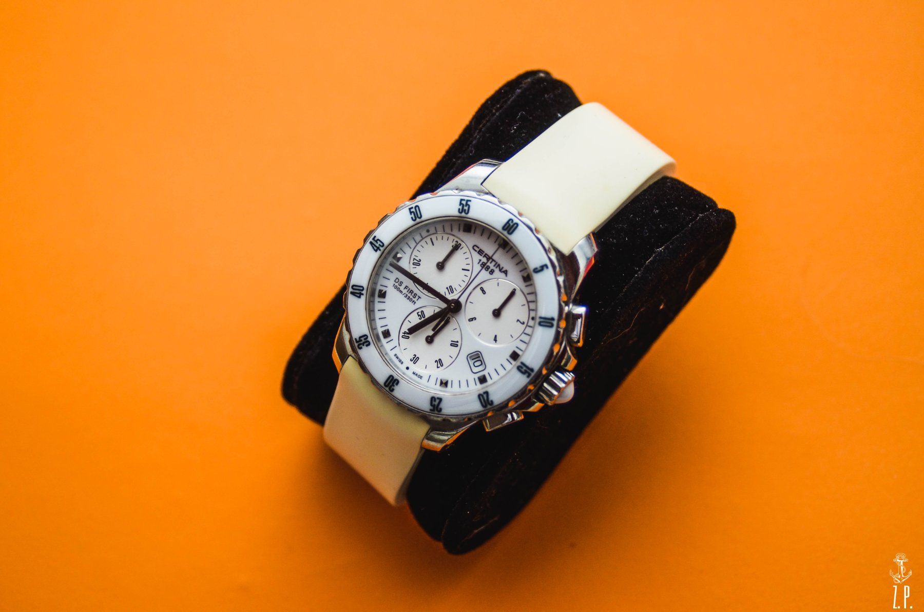 Certina Uhren: Certina DS First Ladies White Ceramic Lunette Chronograph – Gebraucht aus Boswil von ZPwatches