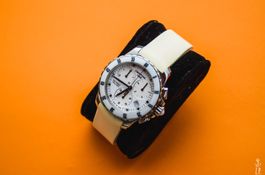 Certina DS First Ladies White Ceramic Lunette Chronograph