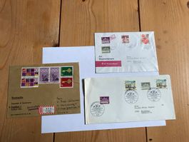briefmarken 3 briefe deutschland 1968
