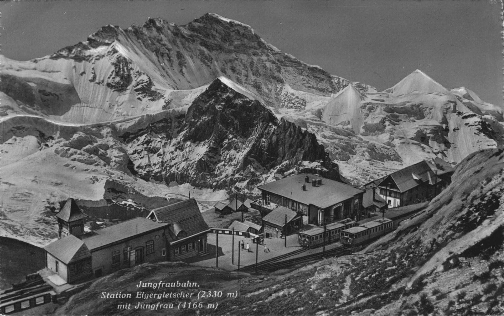 Ansichtskarten: Alte Ansichtskarte Jungfraubahn Eigergletscher – Gebraucht aus Oberkirch LU von sa_kr