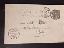 Frankreich 1892 Ganzsache 10c Morteau Doubs Locle