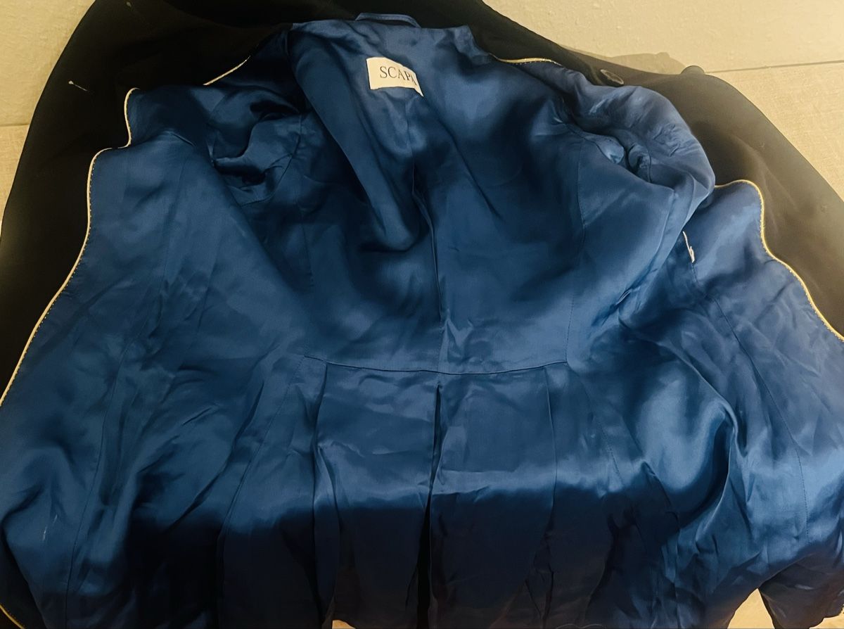 Scapa Giacche: Veste noire SCAPA col Mao doublée bleu élégante – Usato da Genève venduto da DELIRBEADS 9