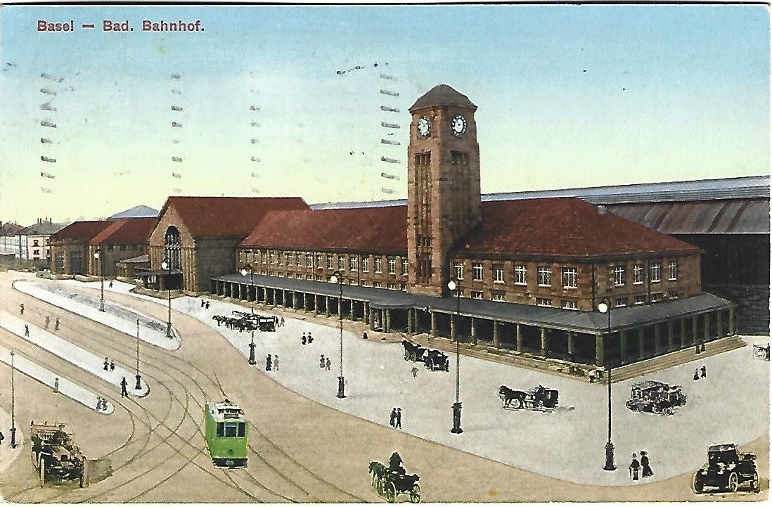 Ansichtskarten: Basel Bad.Bahnhof – Gebraucht aus Wetzikon ZH von Brulu100