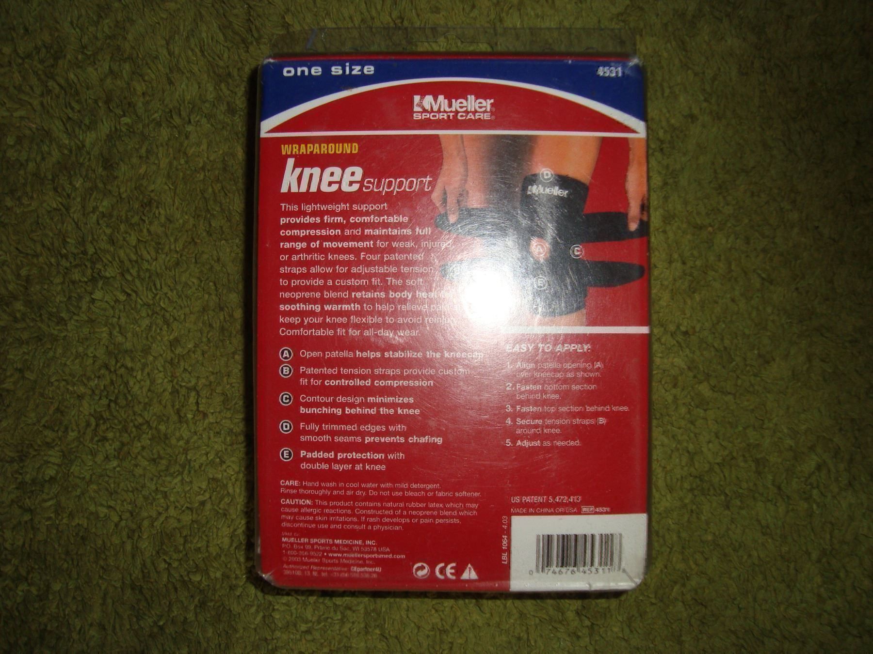 Protezioni & Imbottiture: Knieschützer Mueller u.s.a. knee open wraparound One Size – Nuovo e nell'imballaggio originale da Wädenswil venduto da OliveDerSpezialist 5