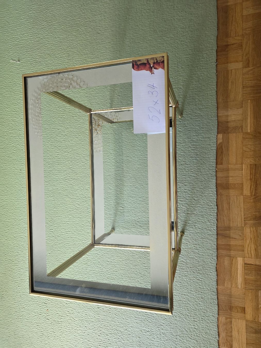 Nachttische: Couchtisch Glas Messing 52x34 cm – Gebraucht aus Berikon von Params 1
