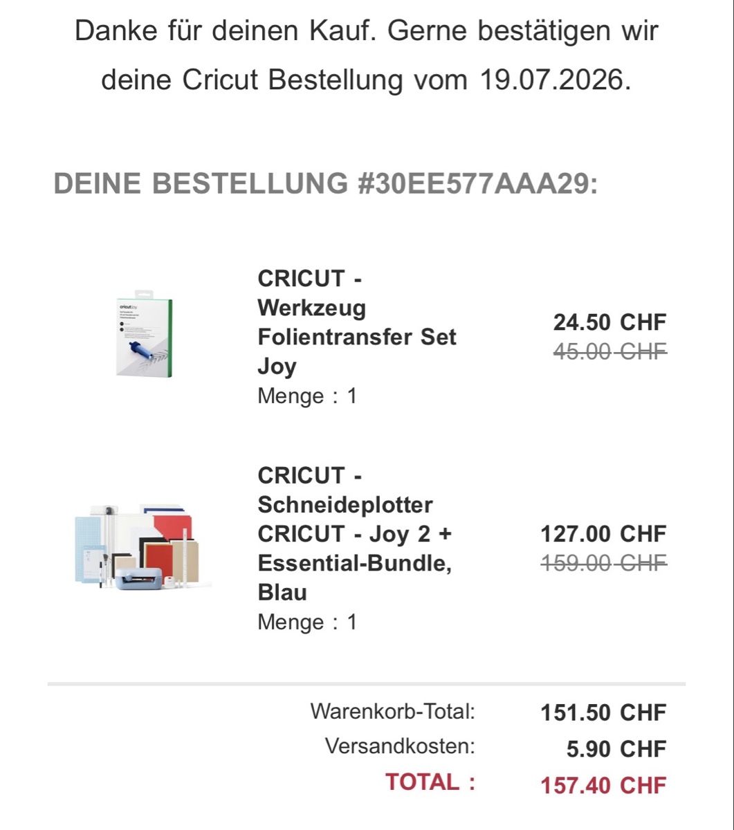 Alle Maschinen: Cricut Joy2 - das essential-Bundle + Folientransfer Adapter  – Neu (gemäss Beschreibung) aus Zürich von Sunset69 4
