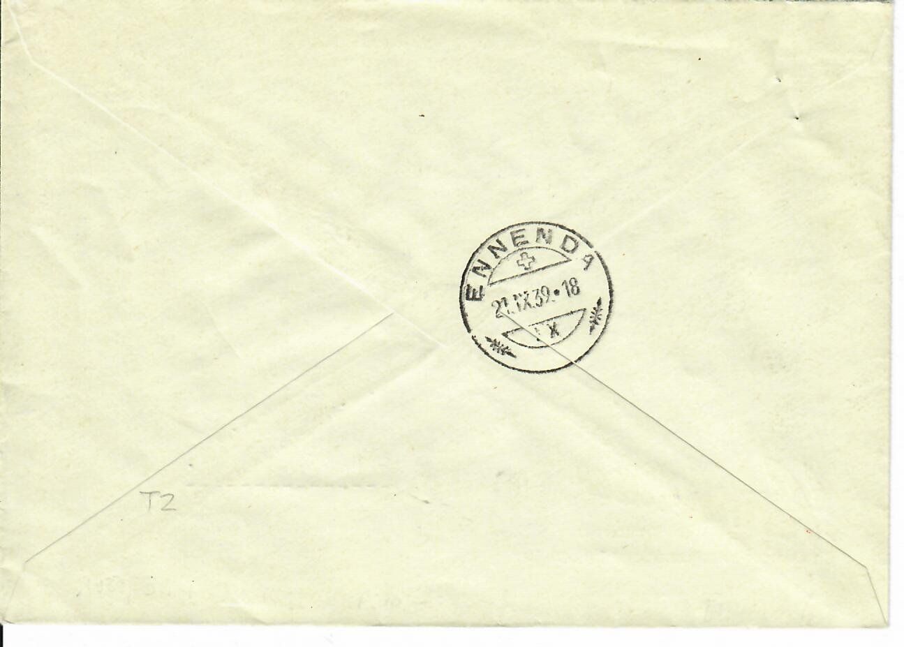 Alle Briefmarken: Brief, Sennhauser Winterthur 1939 – Gebraucht aus Hochdorf von Ziegel-16 1