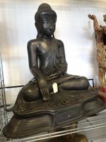 Antiker Bronze Buddha Mandalay Burma Thailand 20.Jhd 58cm