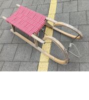 Antiker großer Hörner Schlitten um 1950 Sibo Sportrodel DECO