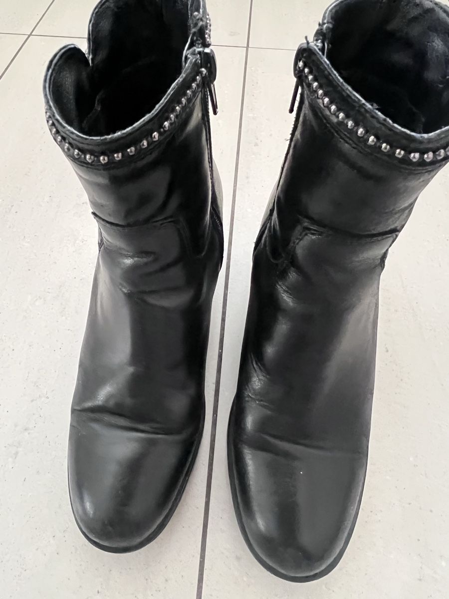 Scarpe da donna: Bottines Bata cuir noires avec zip, pointure 37 – Usato da Lausanne venduto da monaliza1998 3
