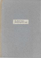 Aus Albrecht Dürers Aufzeichnungen über Kunst 1928, Rarität