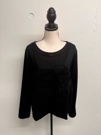 Sportalm Pullover Sweatshirt Gr. 44 mit Spitze und Perlen